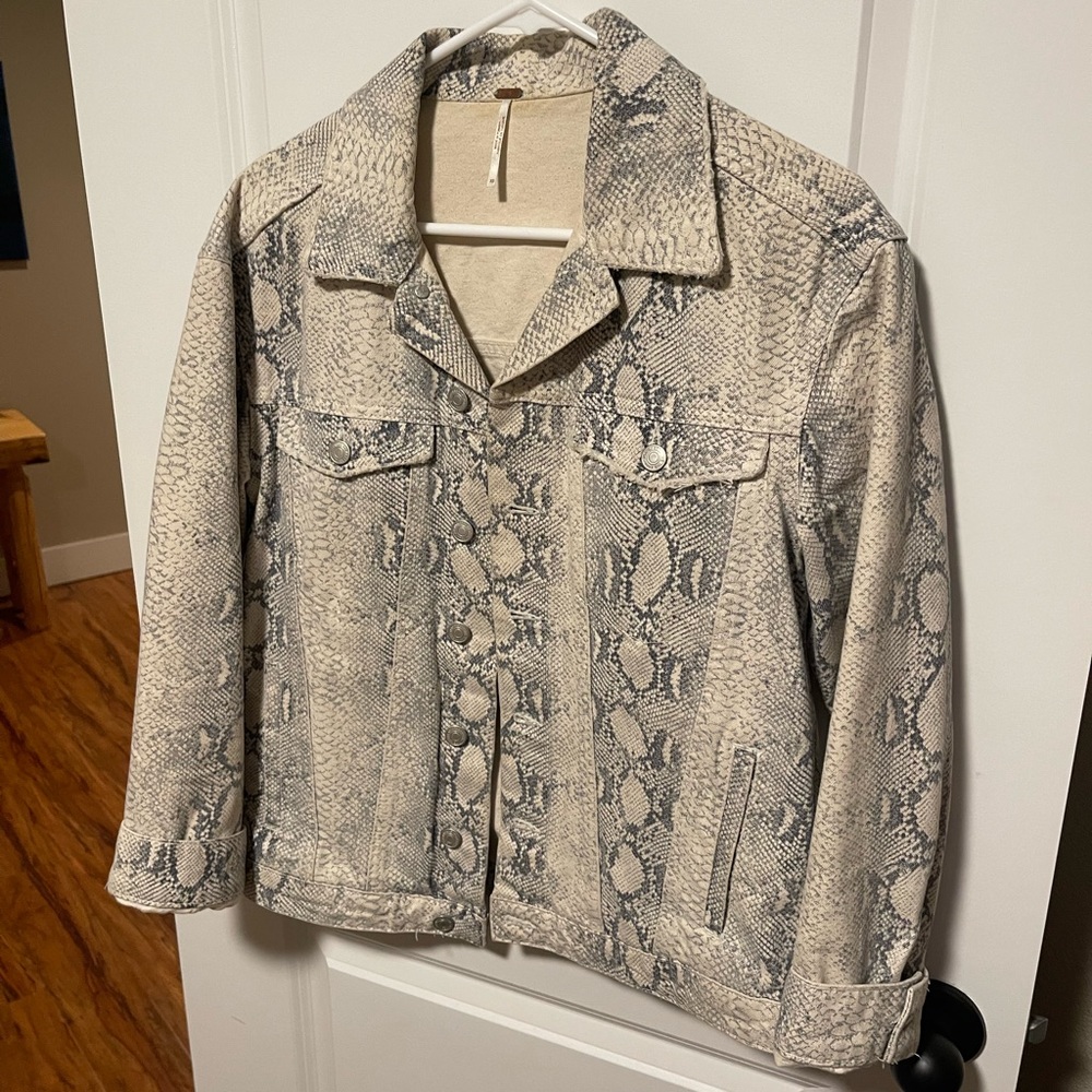 Free People Snake Print Jacket
